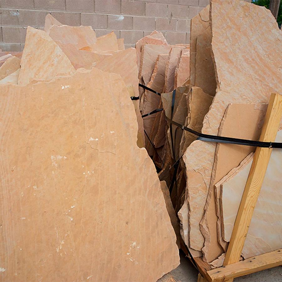 Clean and contemporary, Arizona Buckskin in Sandstone is a beautiful natural flagstone for your stone project.