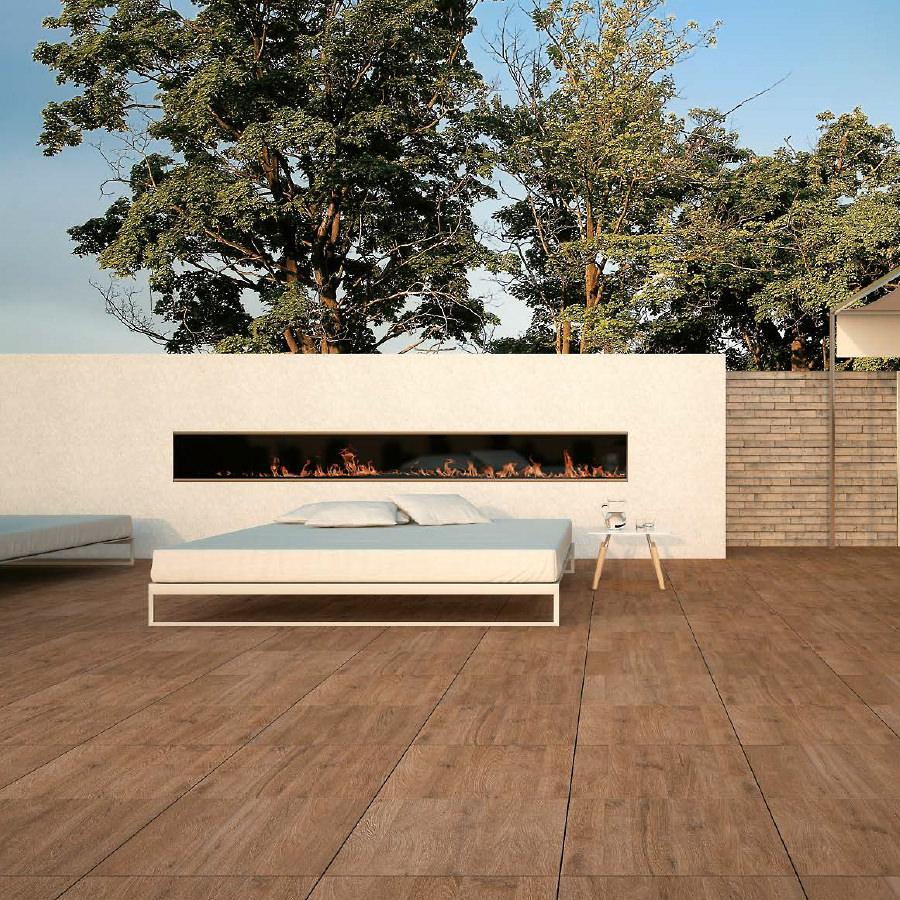 This Belgard / Mirage: Sundeck porcelain paver can be the perfect balance between modern and classic for your outdoor living space.