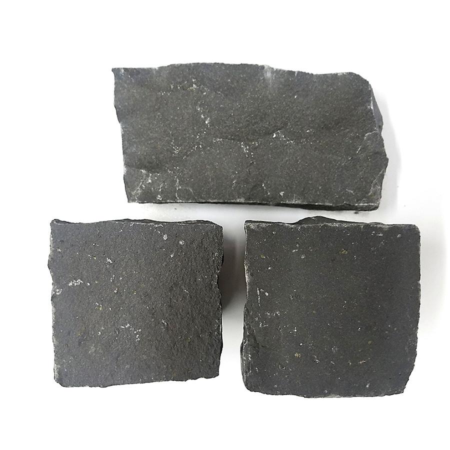 Black Basalt Cobbles is a dark volcanic cobblestone rock that creates elegance and charm.
