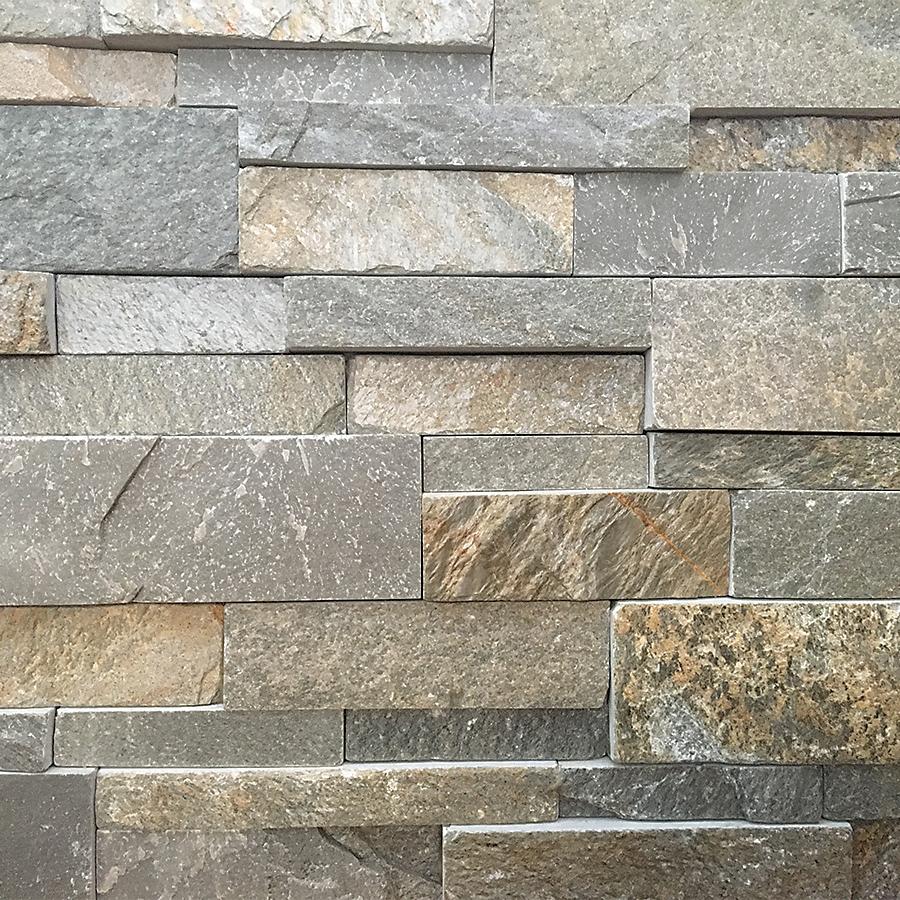 Blue Creek is pre-assembled pieces of natural stone stacked together to give you an easy installation and a beautiful modern look.