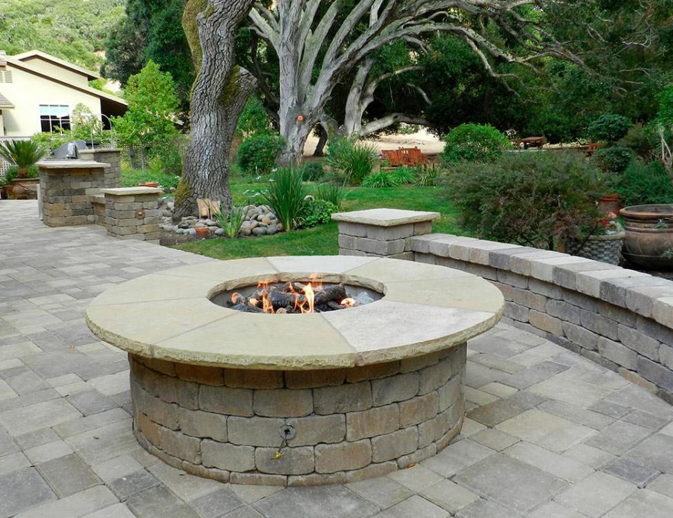Calstone Roman Stone block for an outdoor fire pit