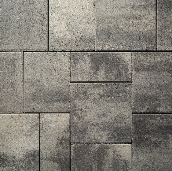 dimensions slab: A contemporary paver with a smooth, linear surface. Available in Foundry and Linen color variants