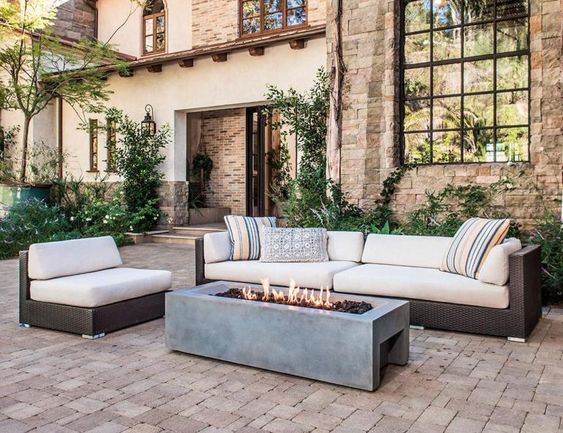 manufactured stone pavers in an outdoor patio