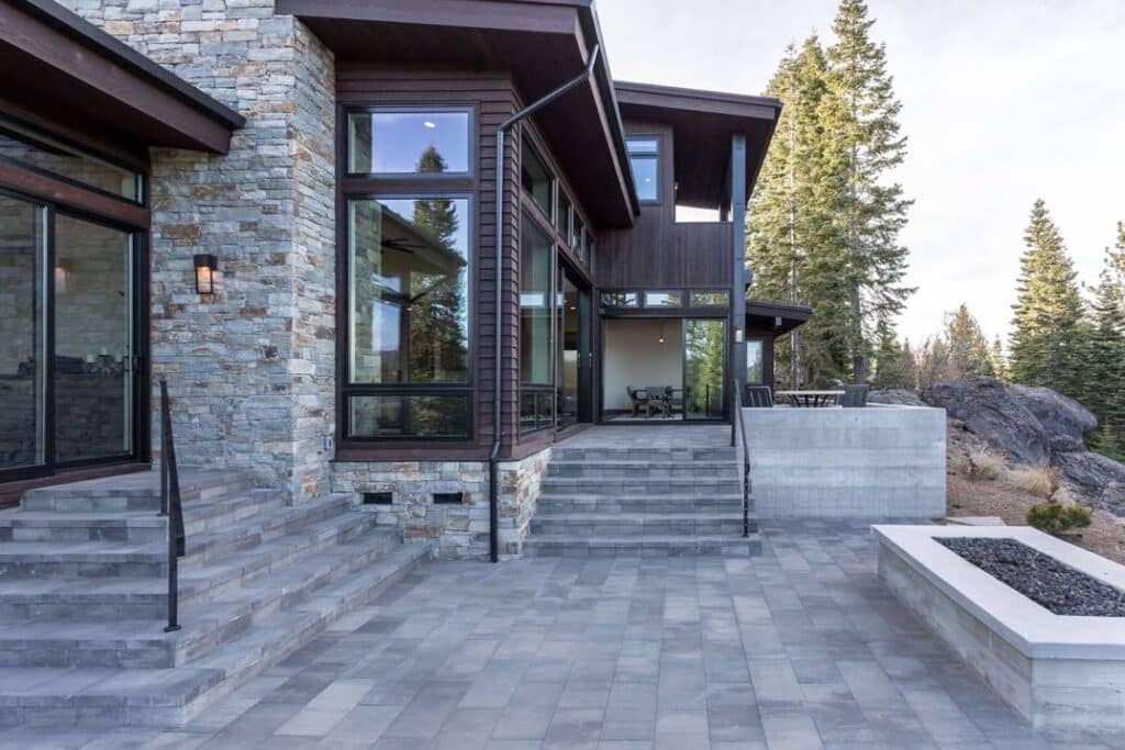 landscaping with natural stone helps for extreme weather.