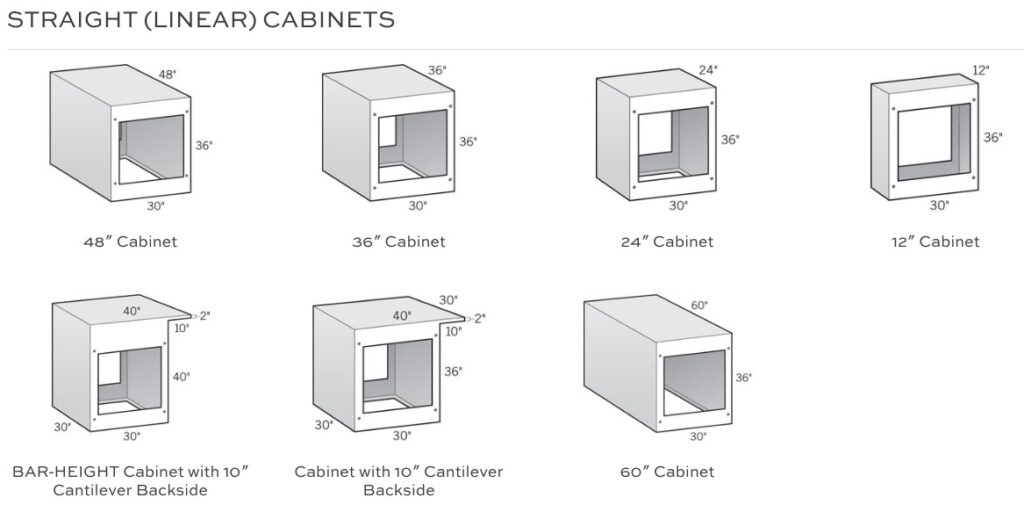 Eldorado Outdoor Kitchen Cabinets showcasing sleek, pre-built designs for storage and functionality in outdoor kitchens.