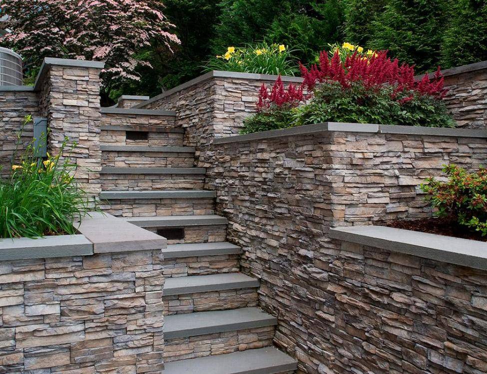 Nantucket Stacked Stone for retaining walls and outdoor stairs
