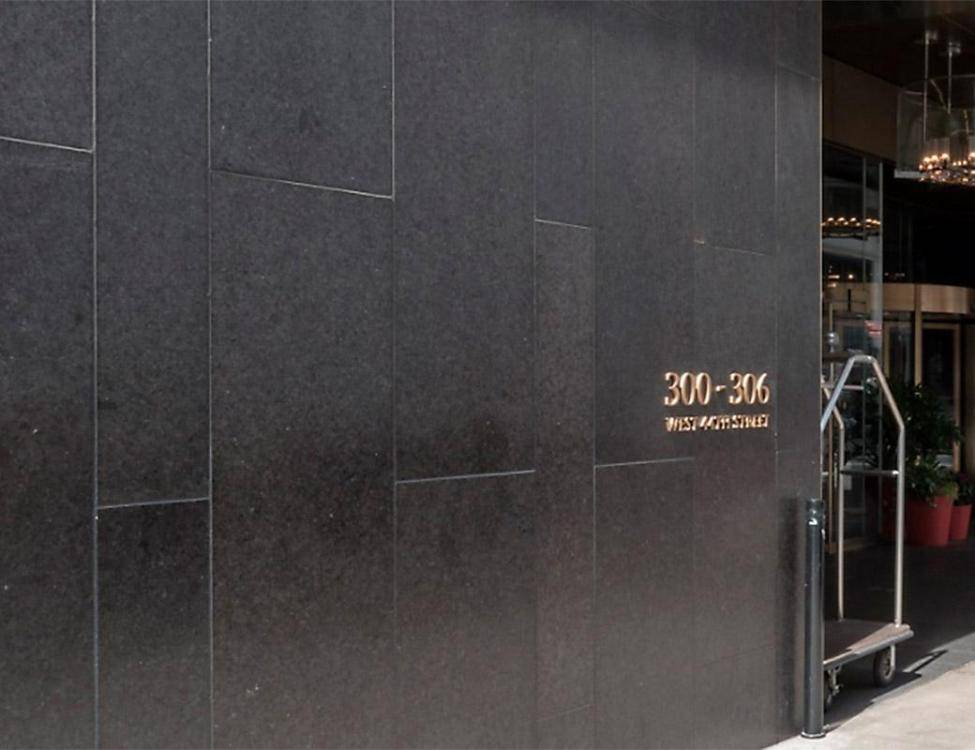 Brown Granite Honed Panels for commercial buildings