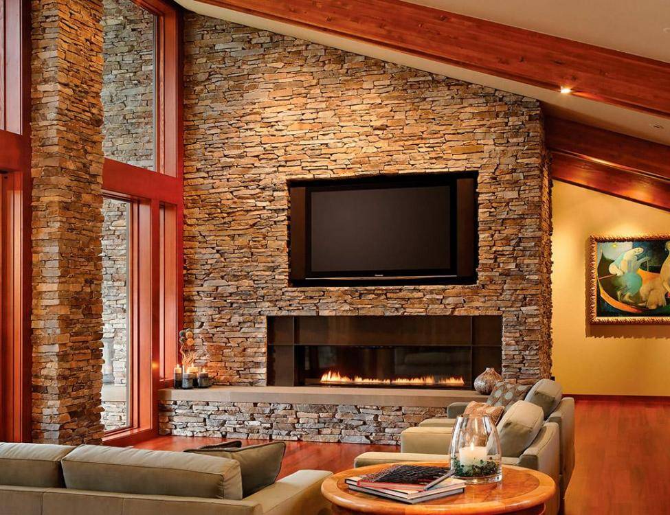 Fireplace Stone: Rustic Moose Mountain Stack Stone Thin-Veneer